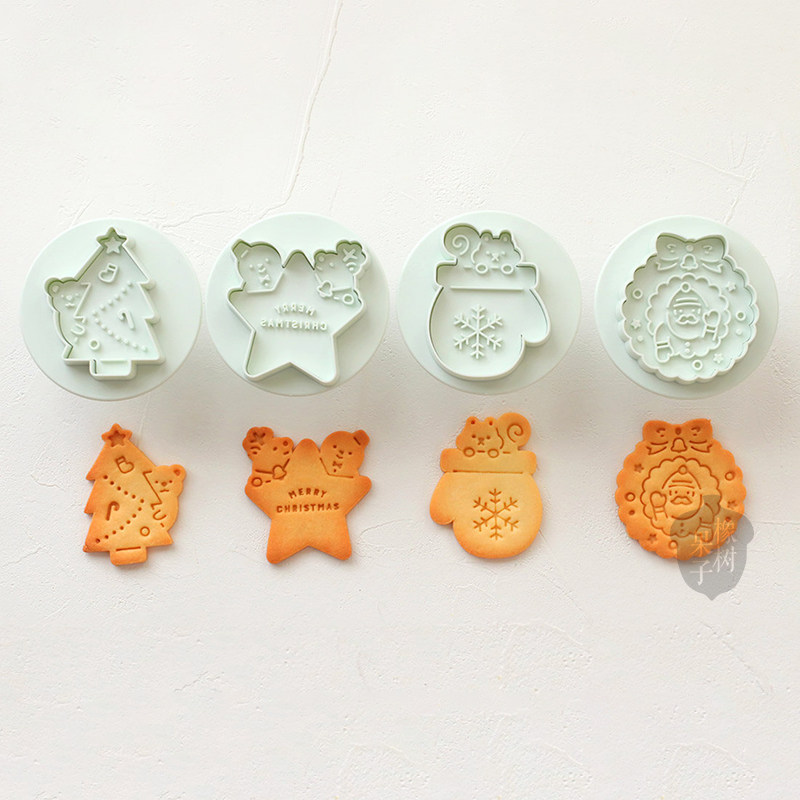 日本cotta正品异形圣诞老人雪人麋鹿糖霜饼干模具 家用亲子烘焙