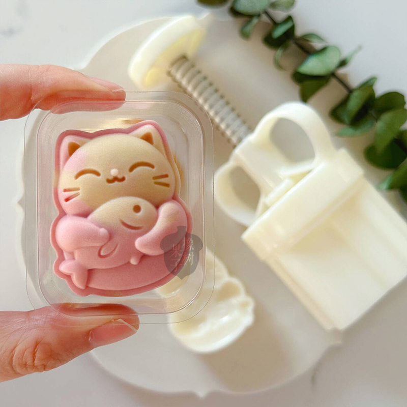 招财猫辅食diy绿豆糕月饼模具
