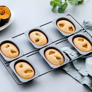 橡树果子椭圆磅蛋糕烤盘6连 蛋形玛德琳模具费南雪不粘烤盘铁线盘