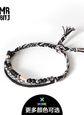 手工编织叠戴多层幸运许愿手绳