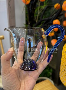 怡然斑斓高端手工高硼硅玻璃公道杯耐热茶海茶道分茶器功夫茶具