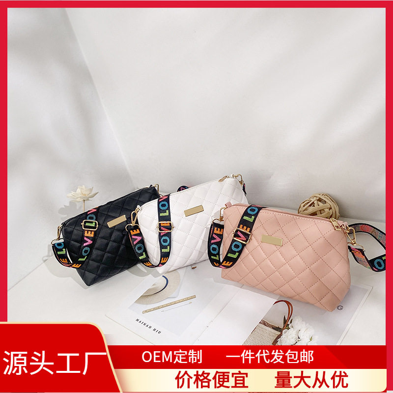 百搭新款女包包子母包外贸简约菱格斜挎单肩包源头厂小包