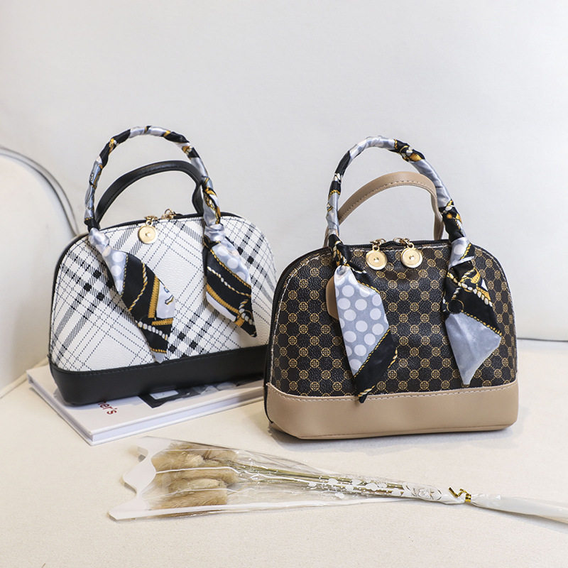 包包女2023新款ladies handbag时尚印花手提贝壳包丝巾外贸斜挎包,箱包皮具/热销女包/男包,通用款女包,淘宝优惠券,粉丝福利购,淘宝优惠卷