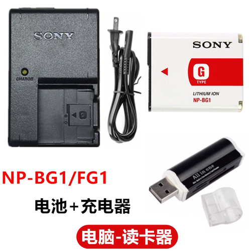 适用索尼DSC-WX1 W90 W200 W230 HX10 HX30相机NP-BG1电池+充电器