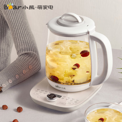 小熊养生壶家用多功能全自动玻璃1.8升大容量办公室烧水壶煮茶器