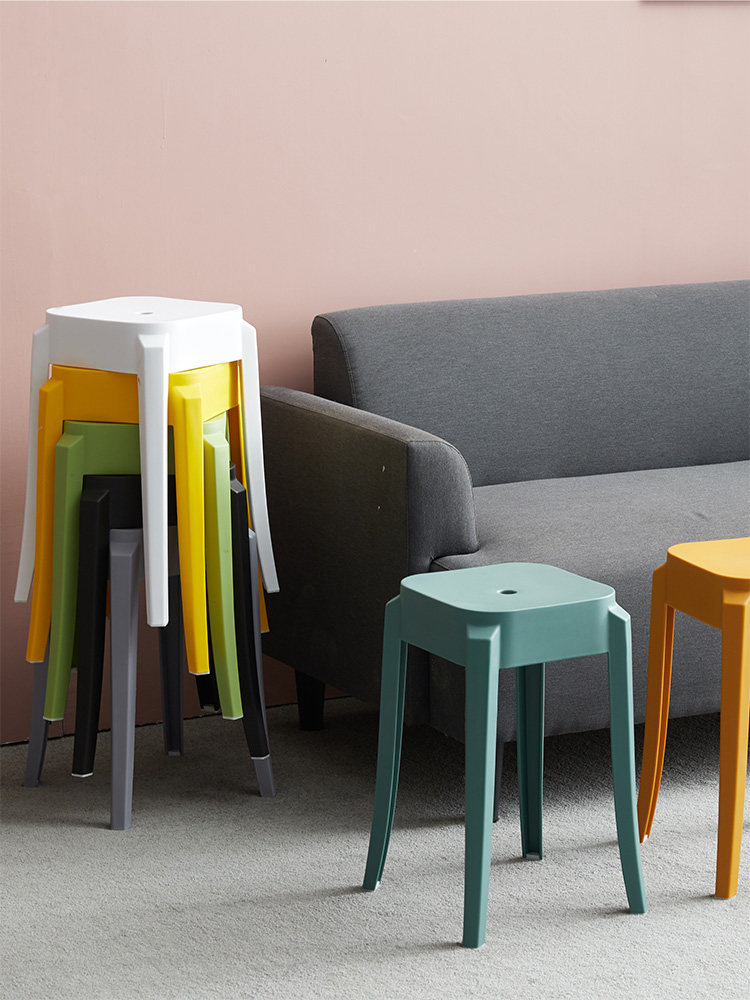 塑料加厚凳子家用客厅凳板凳经济型胶凳方凳现代简约朔料圆凳高登