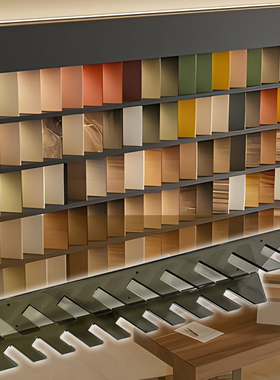 全屋定制色板卡槽斜插展示架橱柜门板大理石材小样品亚克陈列架子