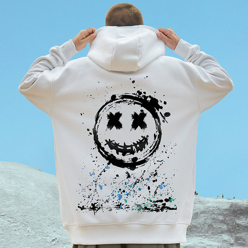 小恶魔笑脸加肥加大卫衣男连帽