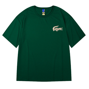 加肥加大欧美嘻哈大码短袖t恤男街头潮牌慵懒风百搭重磅纯棉半袖