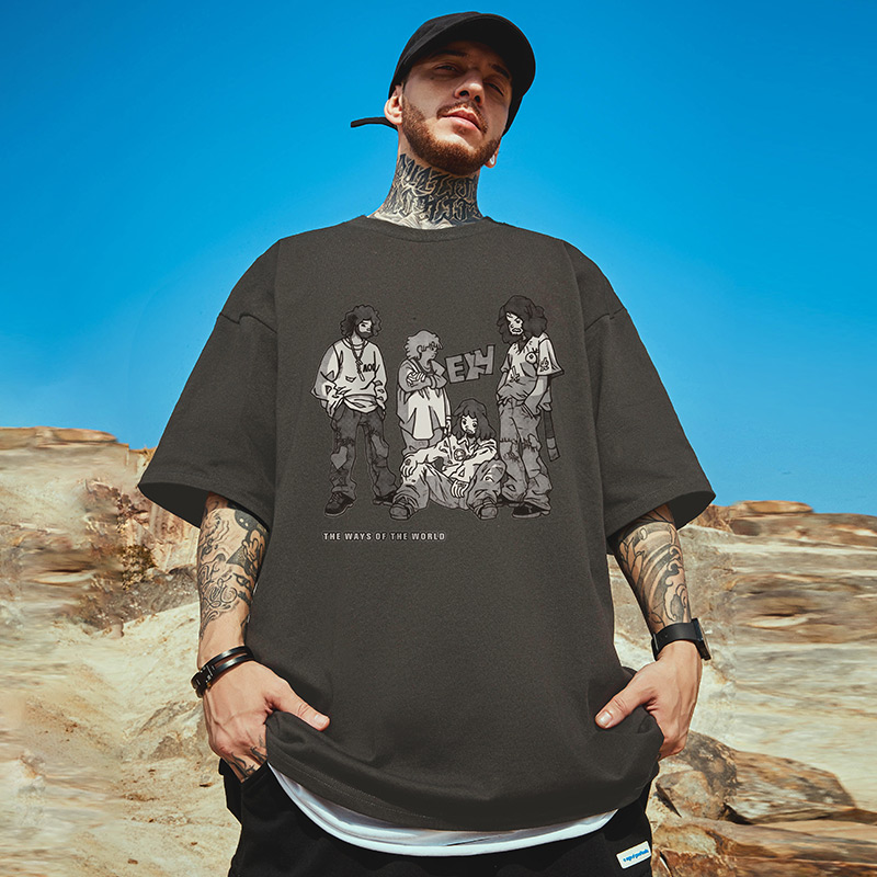 潮流大码宽松休闲短袖