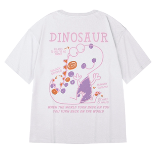 短袖男大码夏季宽松潮流潮牌男装半袖胖子设计感不一样的情侣t恤