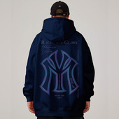 大码 男生外套 潮流宽松卫衣加绒春秋冬款 连帽美式 重磅复古胖子男装