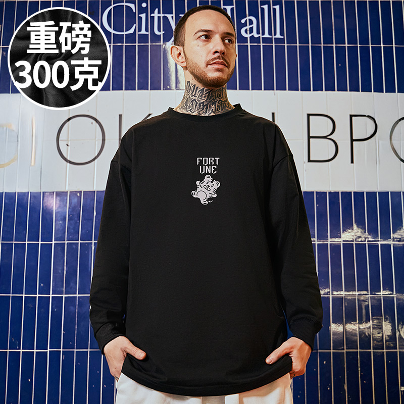 长袖老虎印花大码宽松