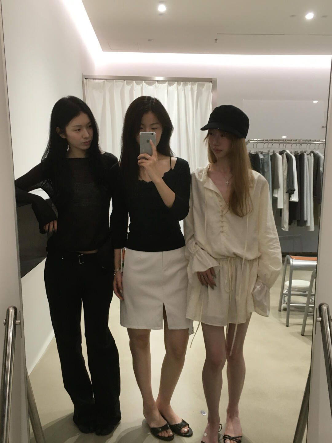 SJia【SAIDTOME】柳柳同款黑色针织长袖T恤百搭修身显瘦打底上衣