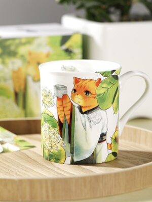 观覆博物馆节气系列小暑马克杯创意个性骨瓷大容量情侣杯咖啡水杯