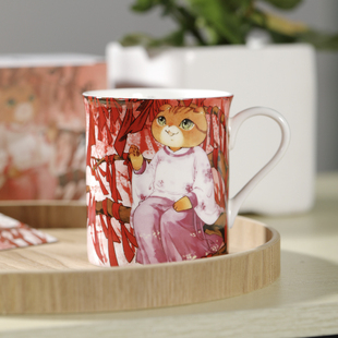 观复博物馆观复猫节气系列芒种创意个性 骨瓷马克杯咖啡杯可爱卡通