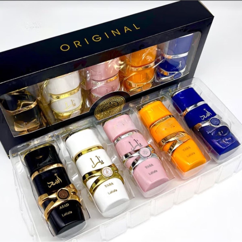 YARA TOUS lattafa 5 piece KAZ Men Intense perfume sustained