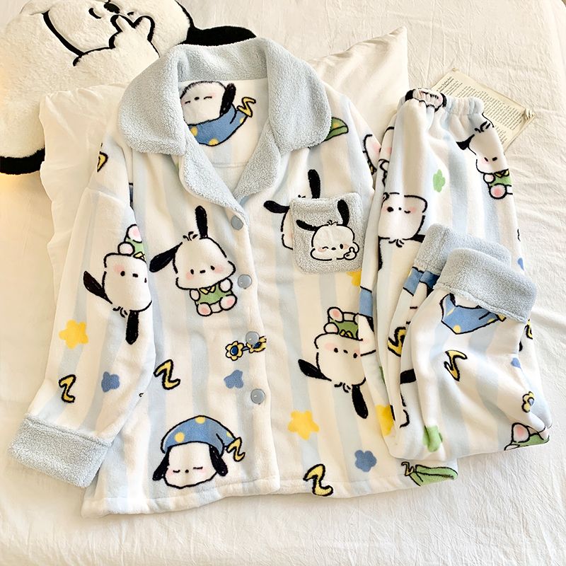 2025新款卡通可爱珊瑚绒睡衣