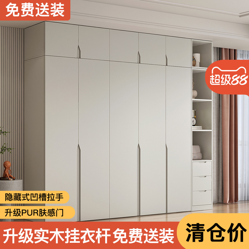 杉木纯实木加厚背板平开门衣柜
