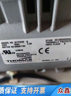 Thomas 托马斯 真空泵 617CD22 外置泵马力十足