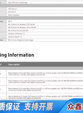 Matrox -RADEV5MCLSF工业采集卡