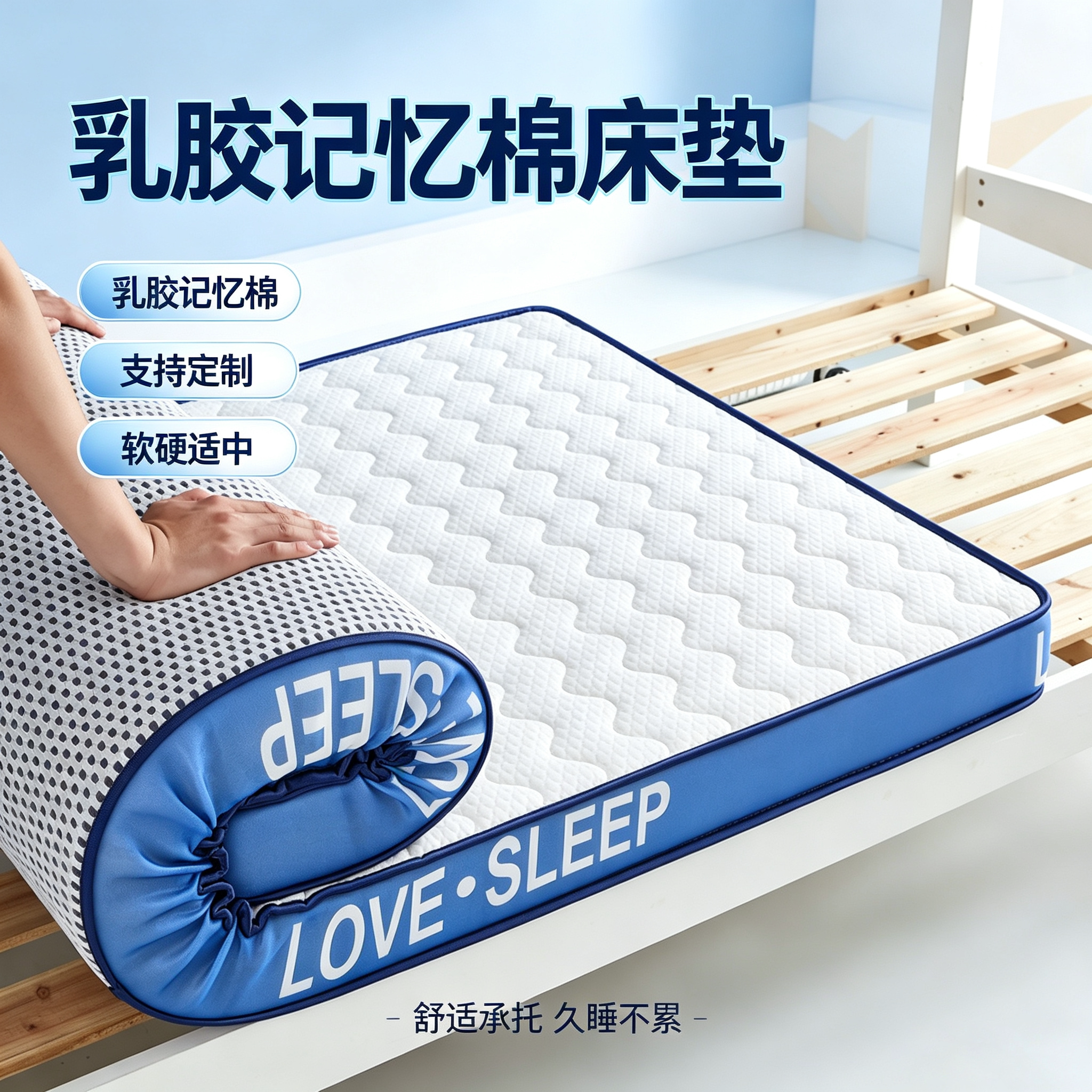 定制床垫家用宿舍租房80x90床垫/床褥/床护垫/