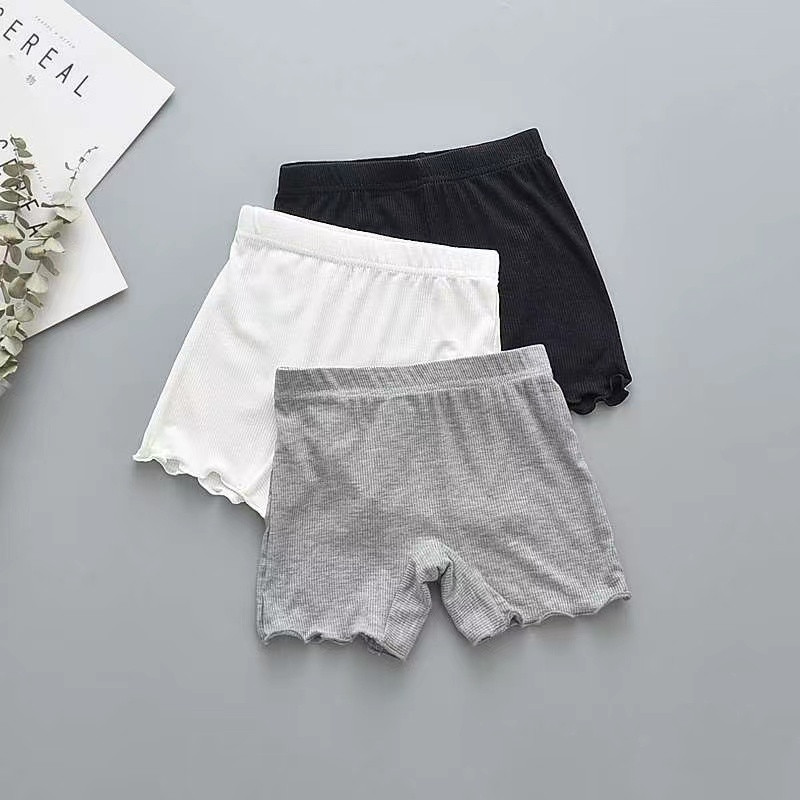 夏季防走光学生打底短裤 女童安全裤 儿童女孩四角平角三分裤