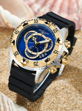 瑞夫泰格手表多功能计时石英表潮流时尚个性霸气大头表RGA303-2