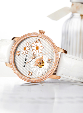 瑞夫泰格时尚女士手表女十大品牌机械表防水皮带机械女表RGA1585