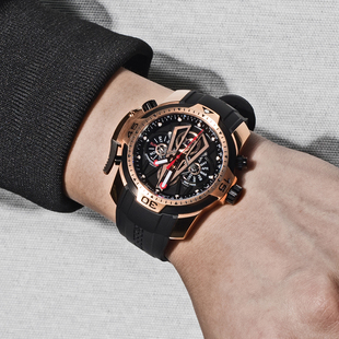 瑞夫泰格世界十大品牌手表男大表盘机械多功能军表防水个性潮男表