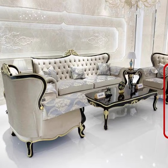 法式宫廷风实木沙发客厅欧式新古典雕花茶几边几组合售楼处家具
