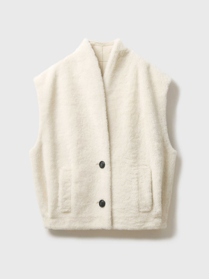 进口拉贡羊羔毛皮草马甲女