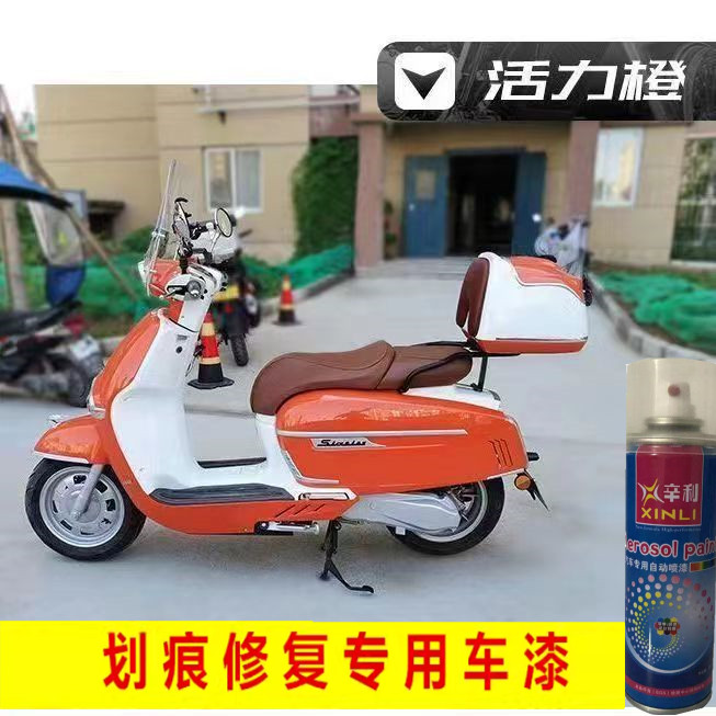 龙嘉维多利亚摩托车后备箱翻新专用手自喷漆原厂金属漆手喷防锈漆