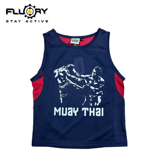 FLUORY健身拳击背心搏击泰拳衣服健身上衣综合格斗训练服儿童T恤