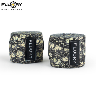 FLUORY火垒拳击绷带弹力5米骷髅印花散打格斗训练泰拳缠手绑带