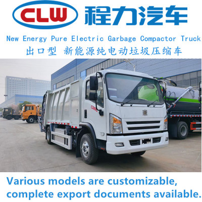 New Energy Pure Electric Garbage Compactor Truck