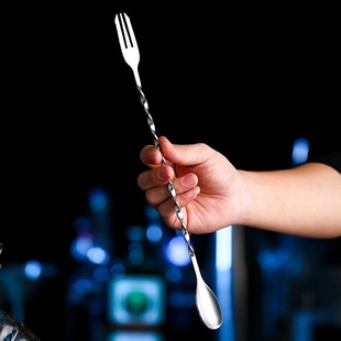 鸡尾酒调酒棒 新款 奶茶搅拌勺 不锈钢吧勺 蜂蜜搅棒 扭曲搅拌棒