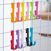 铁丝网格收纳挂钩小号双挂超市零食店货架展会展示钩子幼儿园挂勾