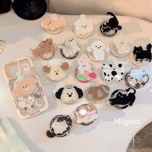 卡通动物磁吸手机支架强磁韩风MagSafe磁吸支架强力吸附原创n52