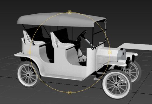 古董级老式福特轿车3D图纸 3ds格式