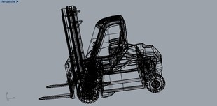 叉车3D图纸 stp格式 工程机械三维数模
