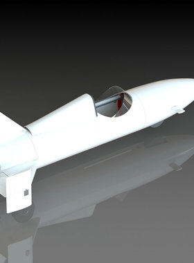 火箭车设计图纸 SolidWorks2014建模 超高速车概念模型