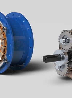 250W减速轮毂电机三维建模图纸 SolidEdge设计 附STP格式