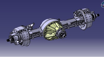 Pont p831x汽车悬挂系统三维建模图纸 stp格式