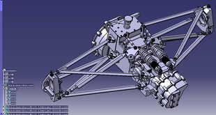 Suspension悬挂系统三维建模图纸 STEP格式