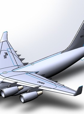 波音C-17环球霸王运输机三维建模图纸 solidworks设计