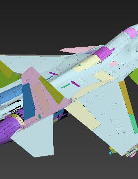 sukhoi-30mki战斗机3D图纸 IGS格式 苏-30MKI双座战斗机设计建模