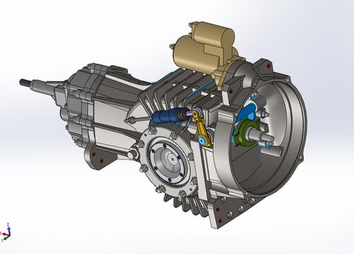 Mendeola-6档变速箱（自动变速箱）3D模型图纸 Solidworks设计
