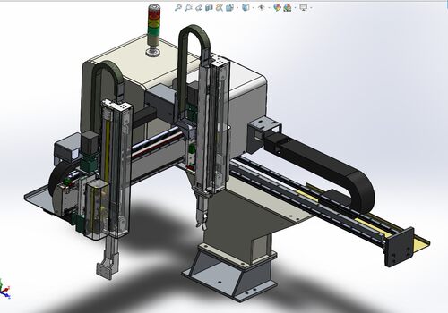 双截五轴伺服机械臂3D模型图纸 Solidworks设计
