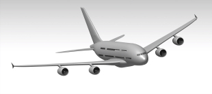 空客A380飞机模型3D图纸 IGS格式 客机设计三维建模
